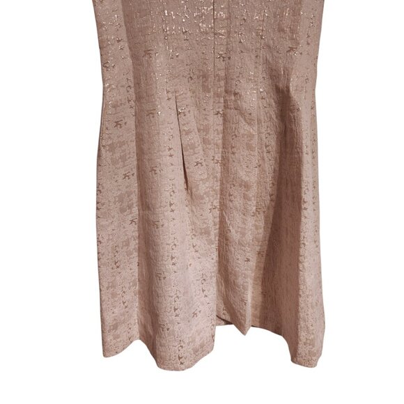 Vince Camuto Beige Silver Embellished Cocktail Party Dress Size 8 - Picture 6 of 7